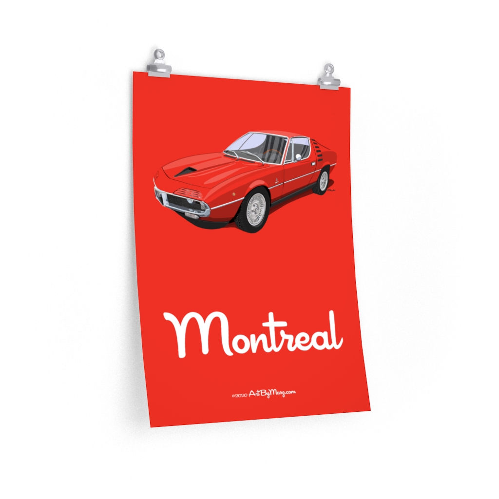 Alfa Romeo Montreal - Red 18" x 24" Poster