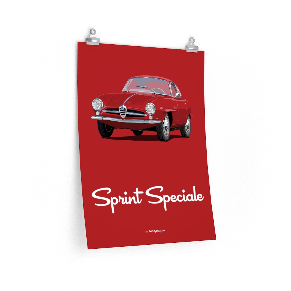 Alfa Romeo Giulietta Sprint Speciale - Red 18" x 24" Poster