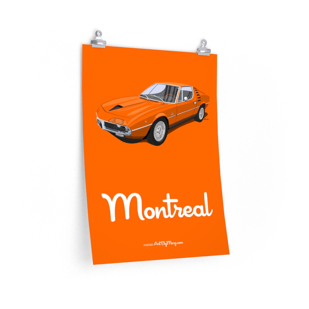 Alfa Romeo Montreal - Orange 18" x 24" Poster
